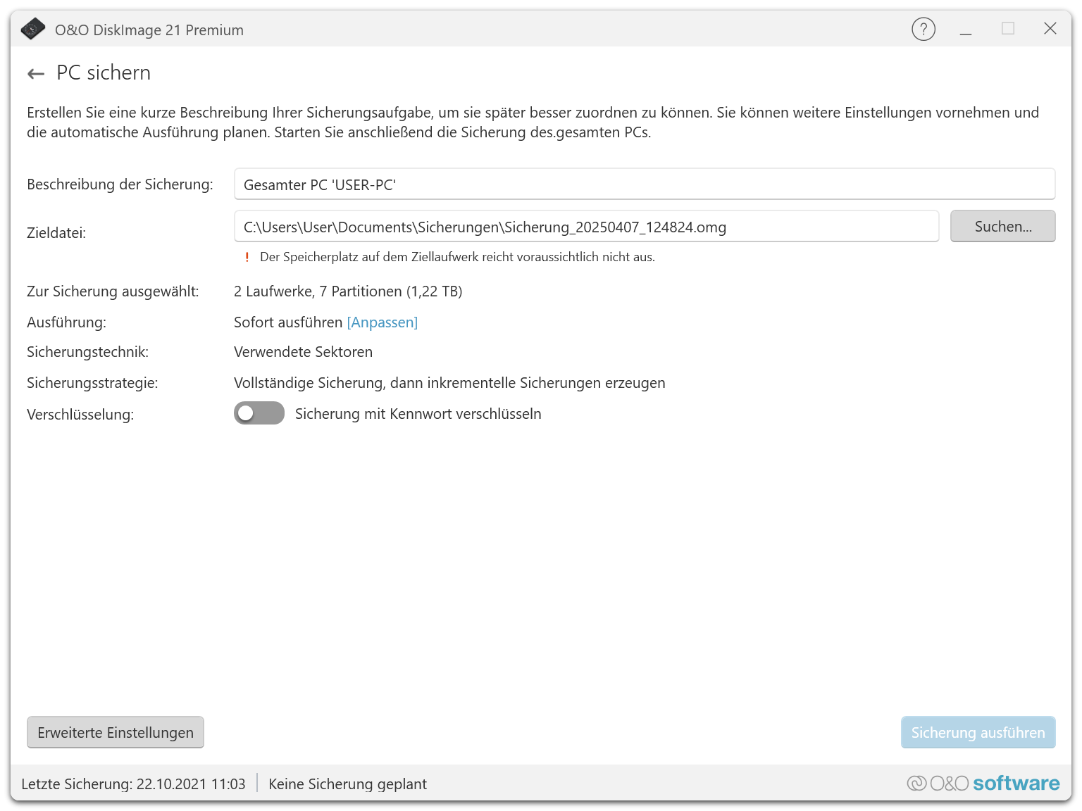 O&O DiskImage Premium - Laufwerke