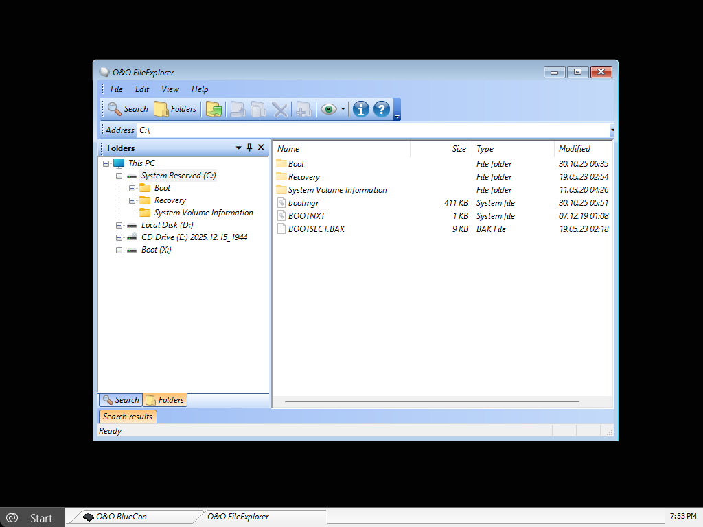 File Explorer 00 O&O FileExplorer